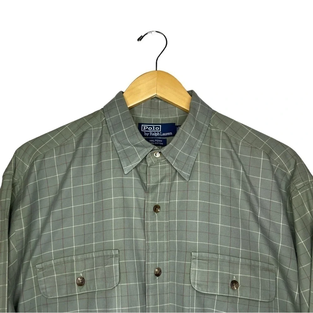 Polo by Ralph Lauren Halpern Plaid Button Down Shirt Men’s Size Large